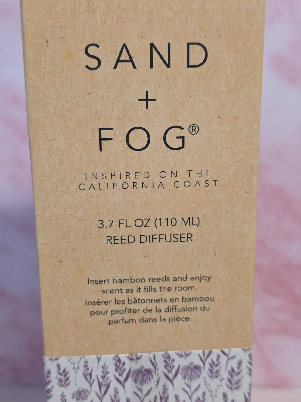 Sand + Fog Apple Cider Reed Diffuser with Purple Floral Accents